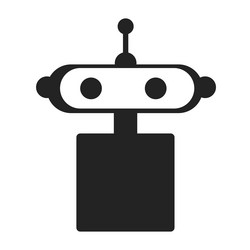 Chatbot logo with robot head chatgpt icon vector