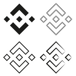 geometric shape icon abstract square symbol vector image