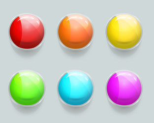 glass banner or frames glossy web buttons vector image