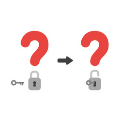 Icon concept of question marks with closed vector