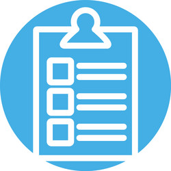 Medical check list with document block style icon vector