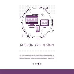 Responsive design phone tablet desktop device vector