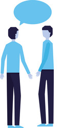 Two man talking speech bubble Royalty Free Vector Image