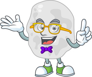 cartoon character design nerd planctomycetes vector image
