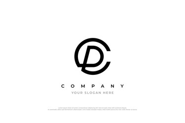 CD/DC Monogram Logo - Initial Letter Combination vector image