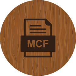 mcf file document icon vector image