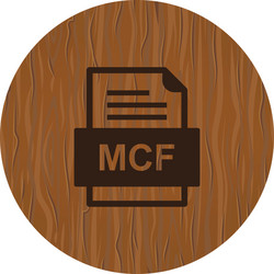 mcf file document icon vector