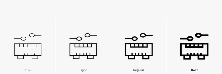 teponaztli icon thin light regular and bold style vector image