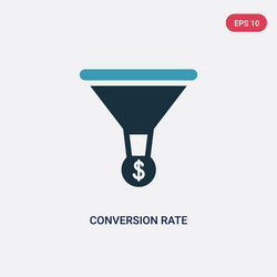 two color conversion rate optimization icon from vector image