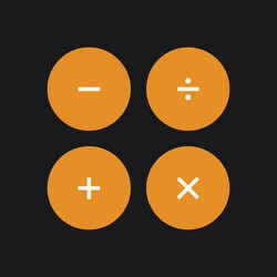 calculate interface buttons vector image
