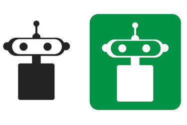 Chatbot logo with robot head chatgpt icon vector