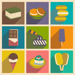 flat with shadow concept and mobile application vector image