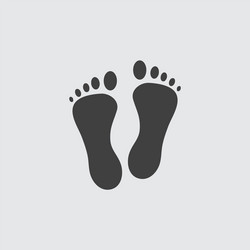Foot step Royalty Free Vector Image - VectorStock