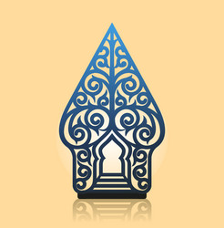 Javanese Wayang Gunungan Shadow Puppet vector image