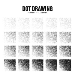 square shaped dotted objects stipple elements vector image