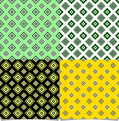 abstract square pattern background set vector