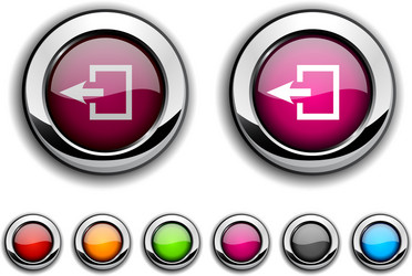 exit button vector image