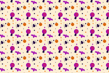 halloween minimal pattern design with witchcraft vector