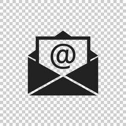 mail envelope icon on isolated background symbols vector image