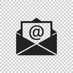 Mail envelope icon on isolated background symbols vector