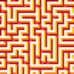 Maze seamless pattern with endless tiled labyrinth vector