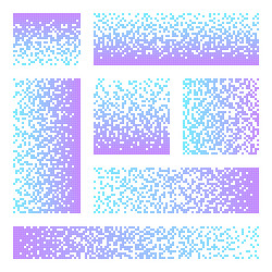 pixel disintegration decay effect various vector image