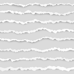set torn paper stripes element abstract vector image