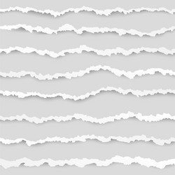 Set torn paper stripes element abstract vector