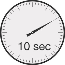 simple 10 seconds or minutes timer stock vector