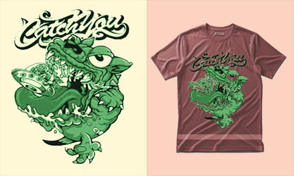 split layout featuring a graphic design vector image