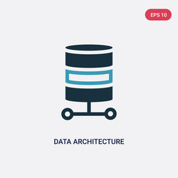 two color data architecture icon from technology vector image