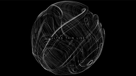ultra thin line fluid geometry dynamic vector image