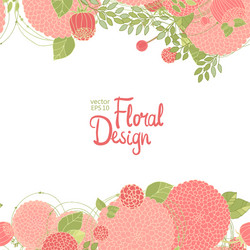 Abstract floral border vector