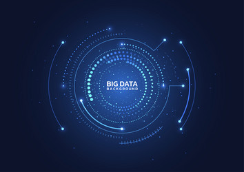 big data visualization abstract technology vector image