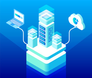 Cloud Computing & Data Storage Center vector image