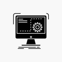 Command computer function process progress glyph vector