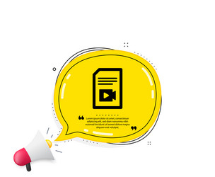 document with video icon vlog file sign vector image