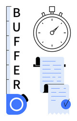 efficiency in time management and task vector image