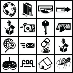 internet web icon series set vector image