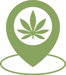 marijuana store location icon map pointer vector