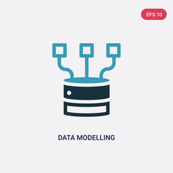 Two color data modelling icon from technology vector