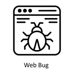 Web bug outline icon design vector