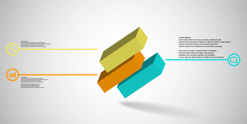 3d infographic template with embossed vector