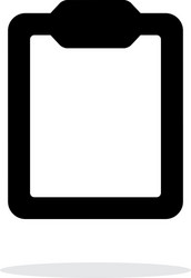 Clipboard simple icon on white background vector