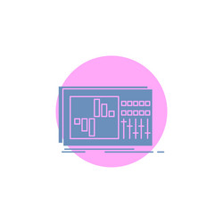 control equalizer equalization sound studio glyph vector image