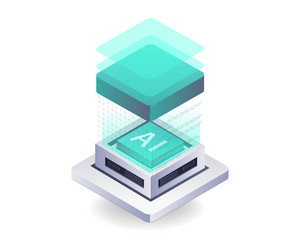 data server management in ai technology vector image