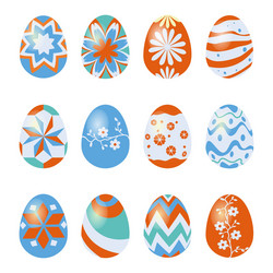 easter eggs isolated on white Vector Image