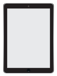 realistic tablet pc computer with blank screen vector image
