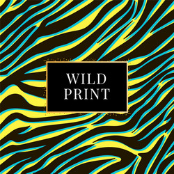 Seamless zebra pattern wild print vector