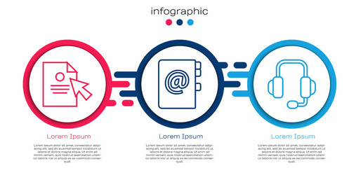 Set line document and cursor address book vector